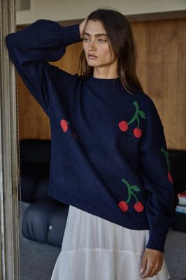 Cherry On Top Mockneck Sweater