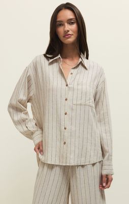 Alfie Striped Button Up Top