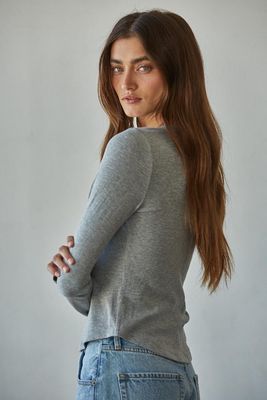 Studio Henley Ribbed LS