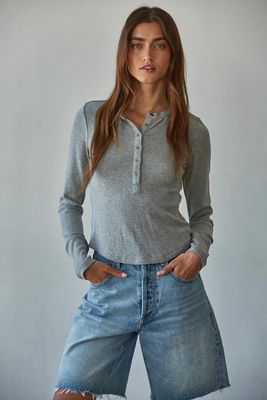 Studio Henley Ribbed LS