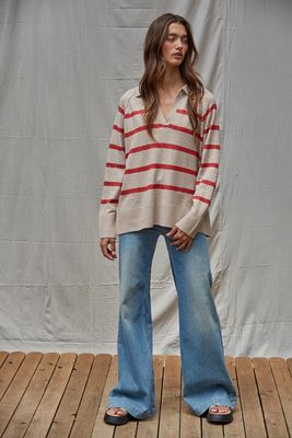 Graham Striped Polo Pullover