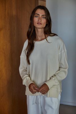 Homebody Waffle Knit Pullover