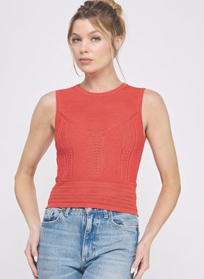 Pointelle Tank
