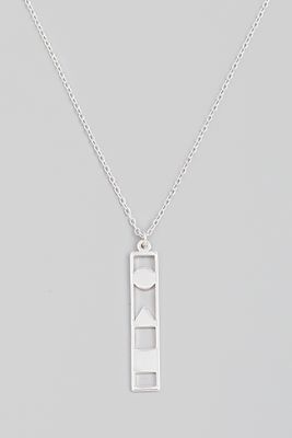 Circle Triangle Bar Necklace