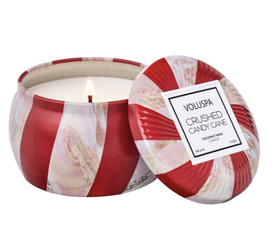 Crushed Candy Cane Mini Tin Candle