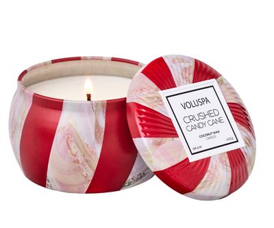 Crushed Candy Cane Mini Tin Candle