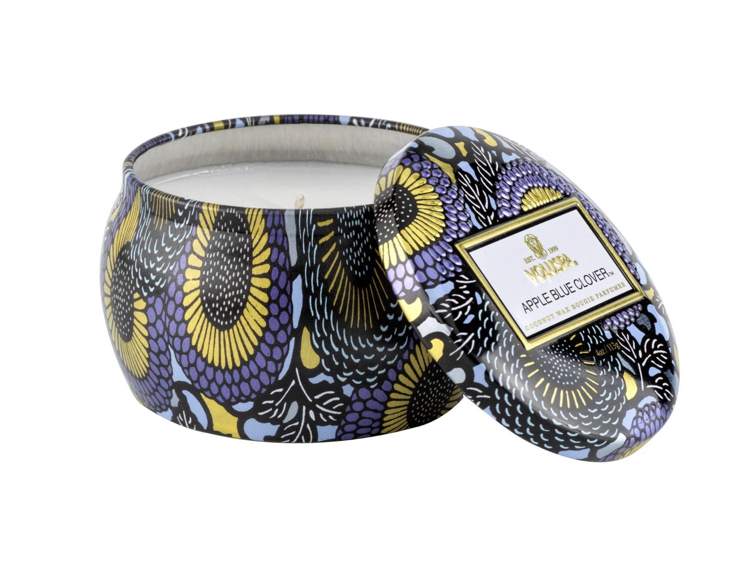 Apple Blue Clover Mini Tin Candle