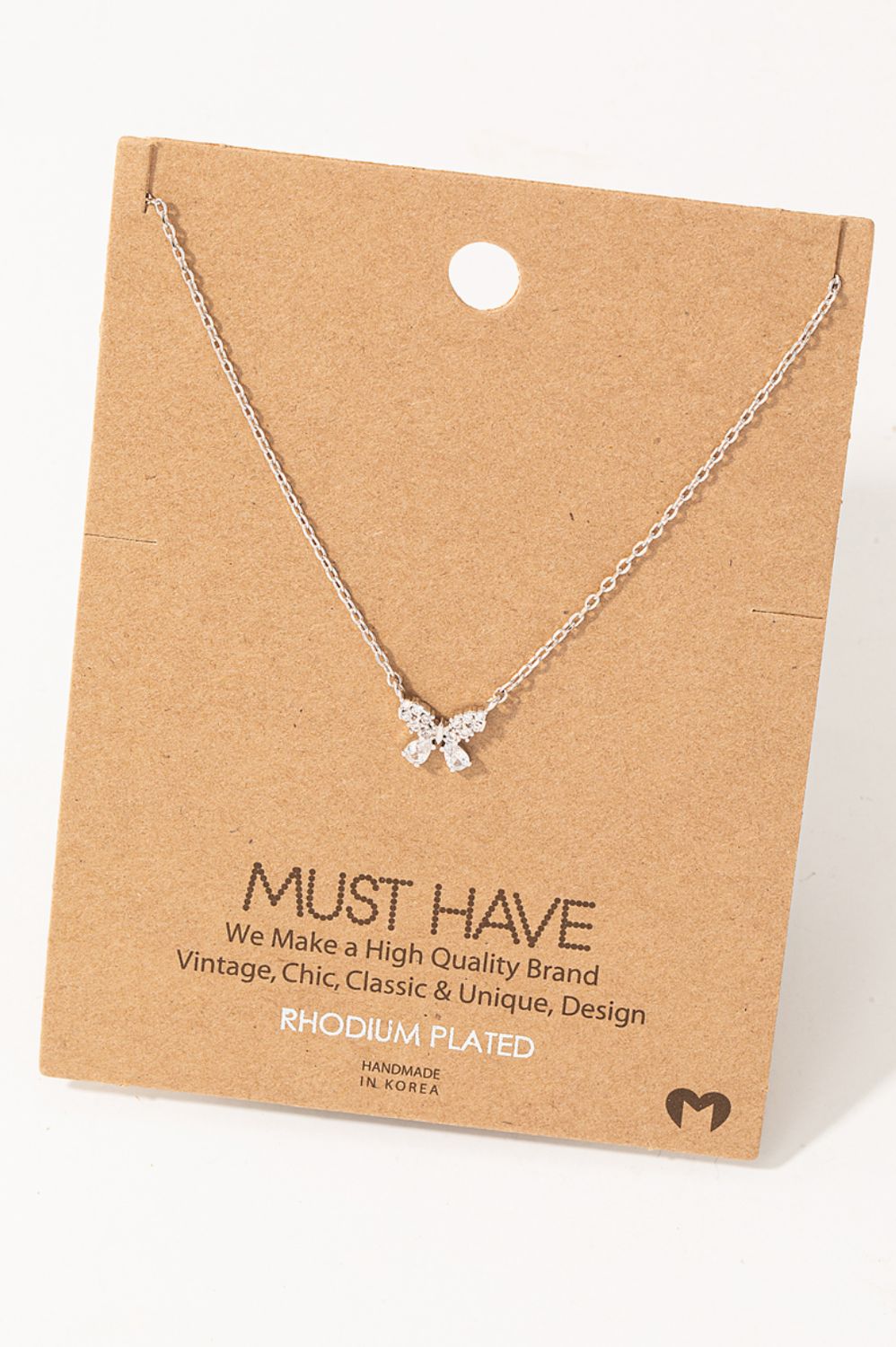 Silver Mini Butterfly Necklace