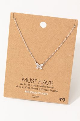 Silver Mini Butterfly Necklace