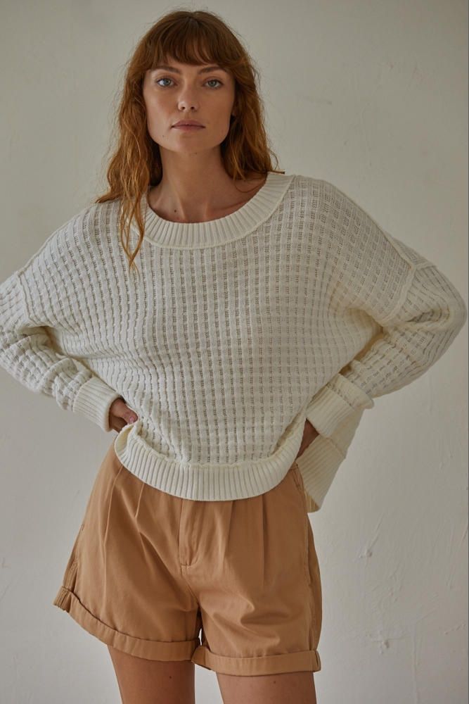 Baylor Pullover, Colour: Ivory, Size: Small