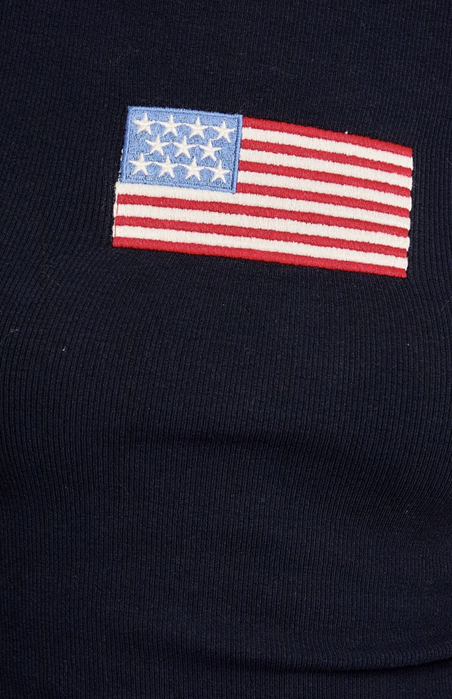 America Baby Tee, Colour: Navy, Size: Extra Small