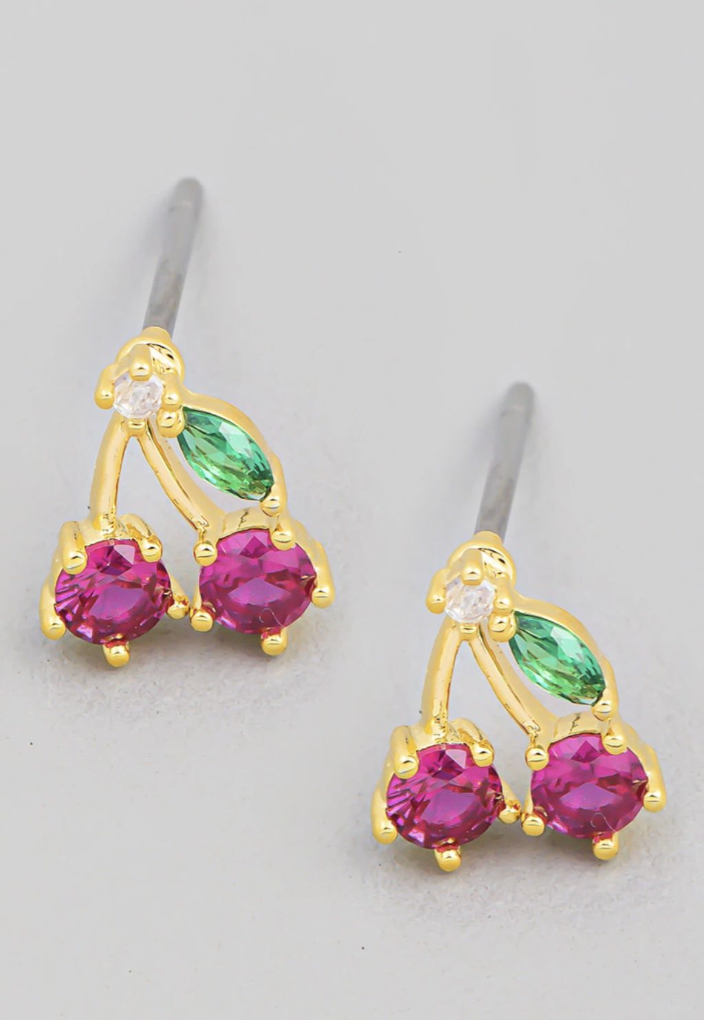 Cherry CZ Studs