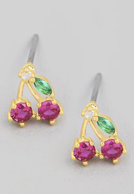 Cherry CZ Studs