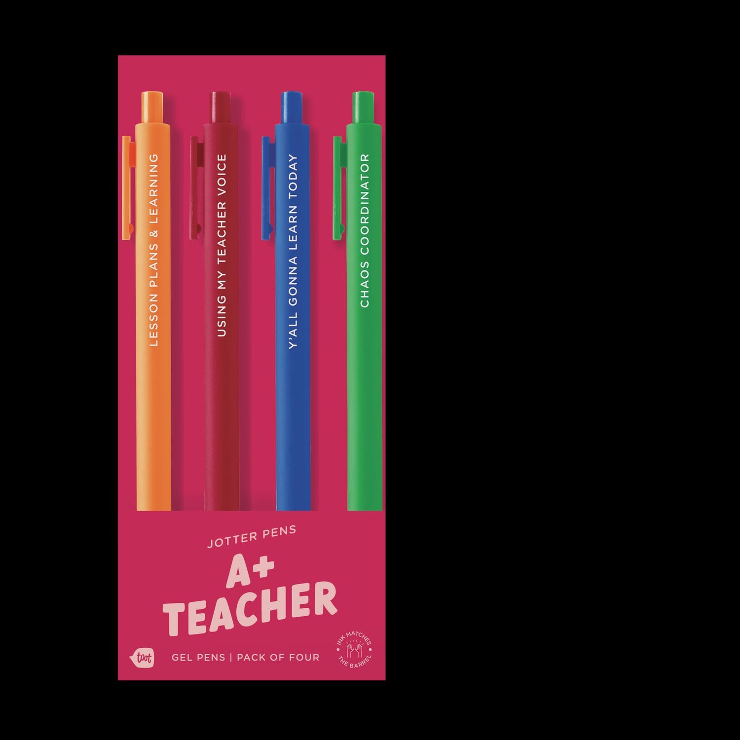 4 Pack Jotter Pen Set, Style: A+ Teacher
