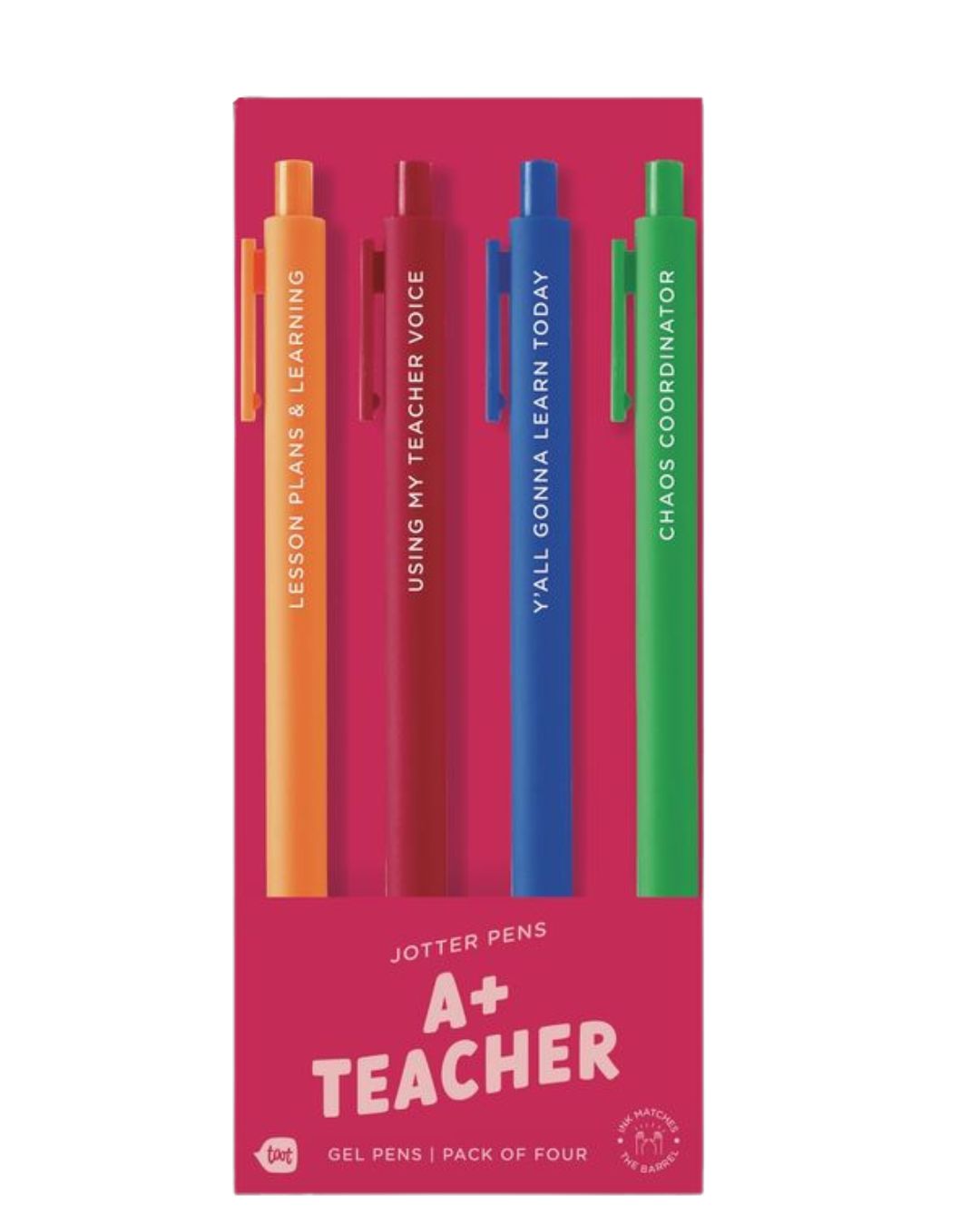 4 Pack Jotter Pen Set, Style: A+ Teacher