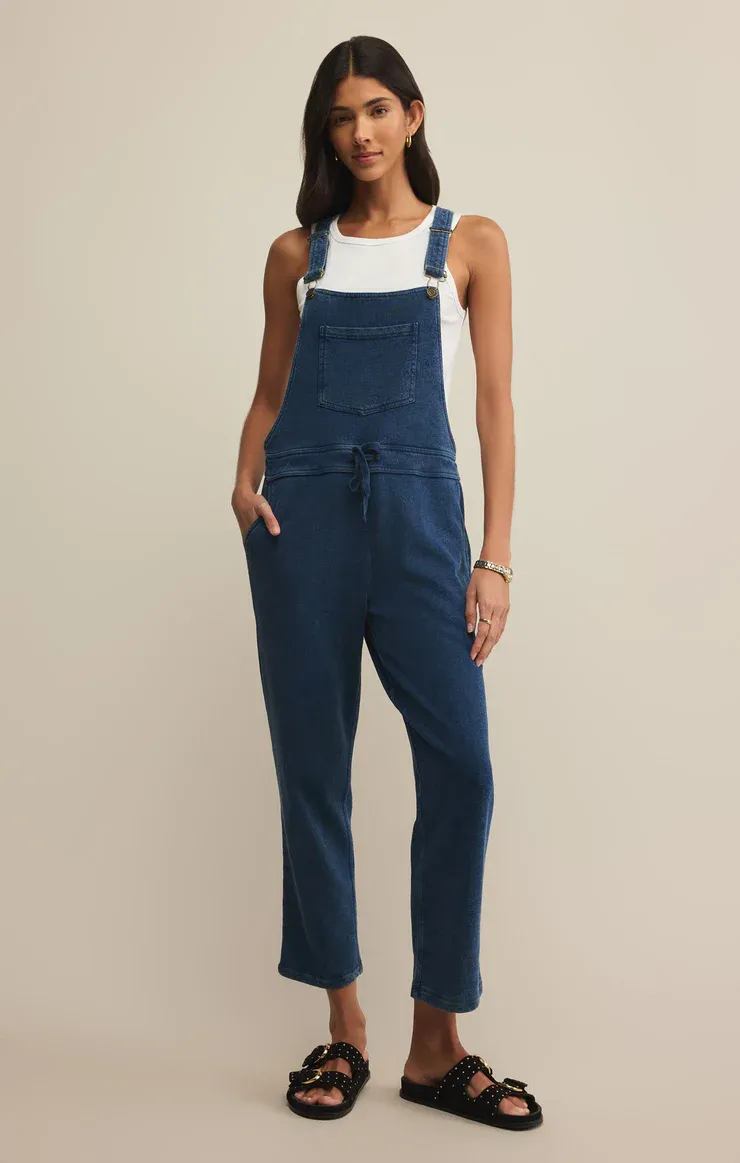 The Knit Denim Overalls