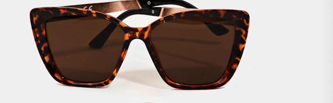 Square Cat Eye Lens Sunglasses, Color: Tortoise