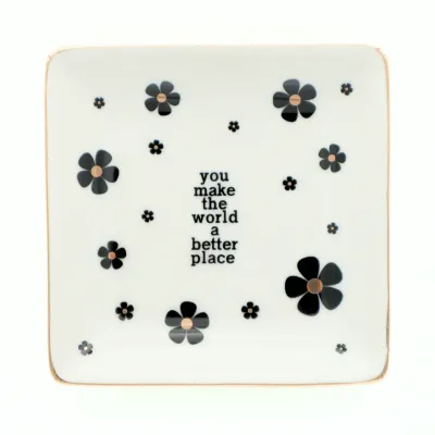 Make The World Better Square Tray