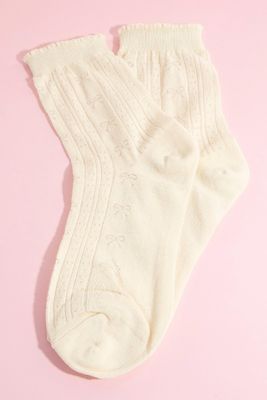 Subtle Bow Accents Socks