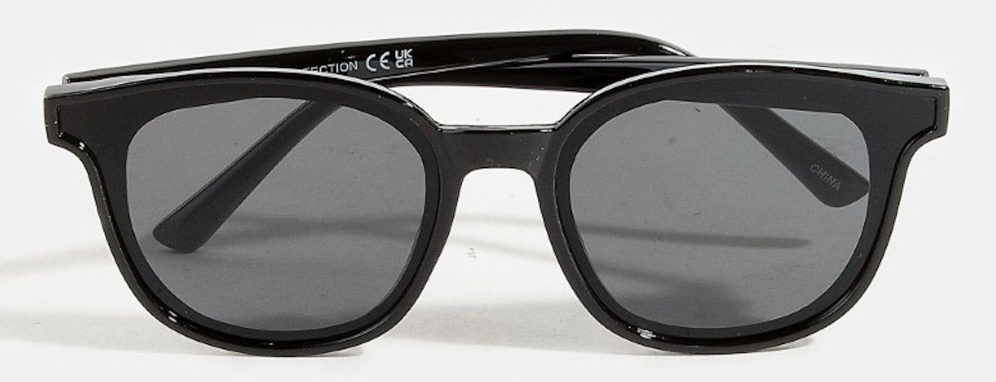 Translucent Frame Sunglasses, Color: Black