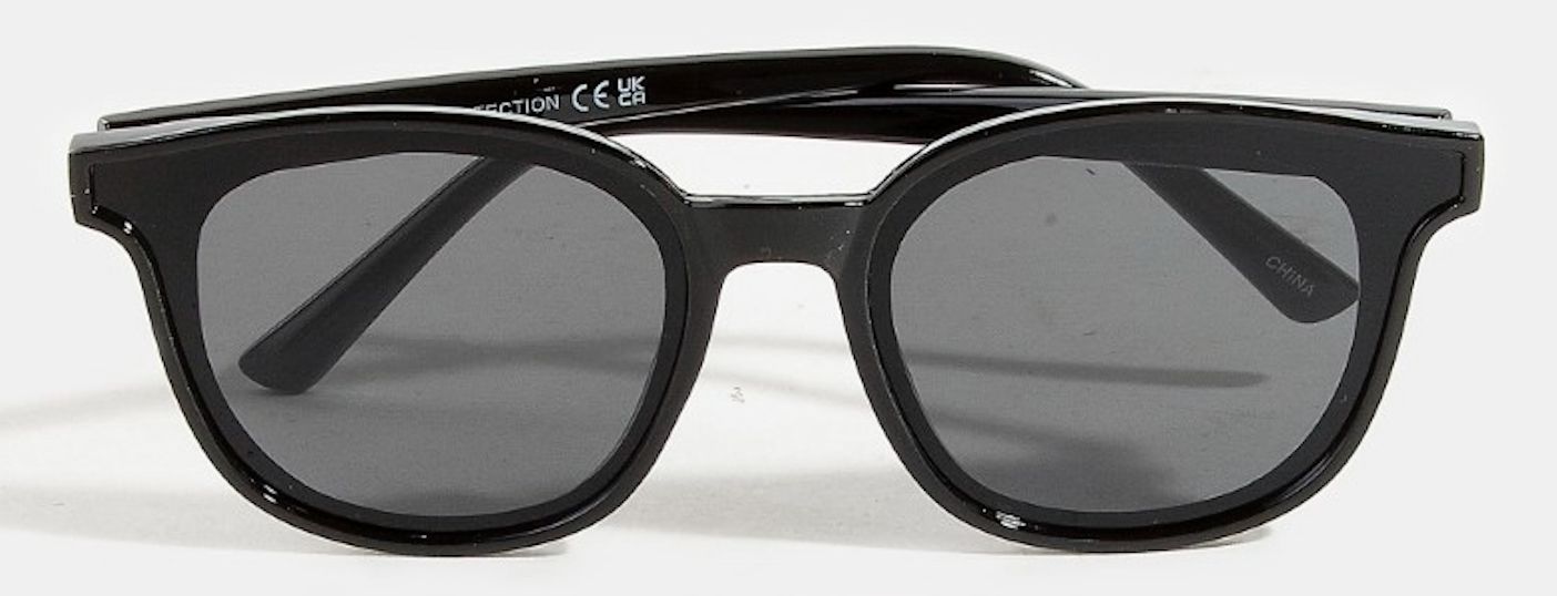 Translucent Frame Sunglasses, Color: Black