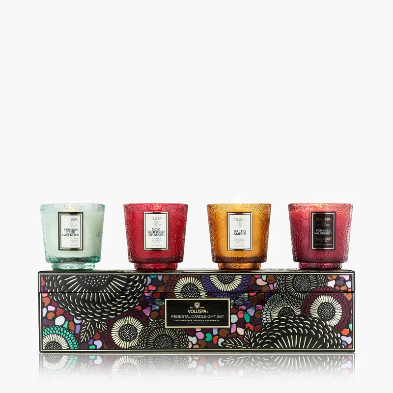 Japonica Petite Pedestal Candle Gift Set