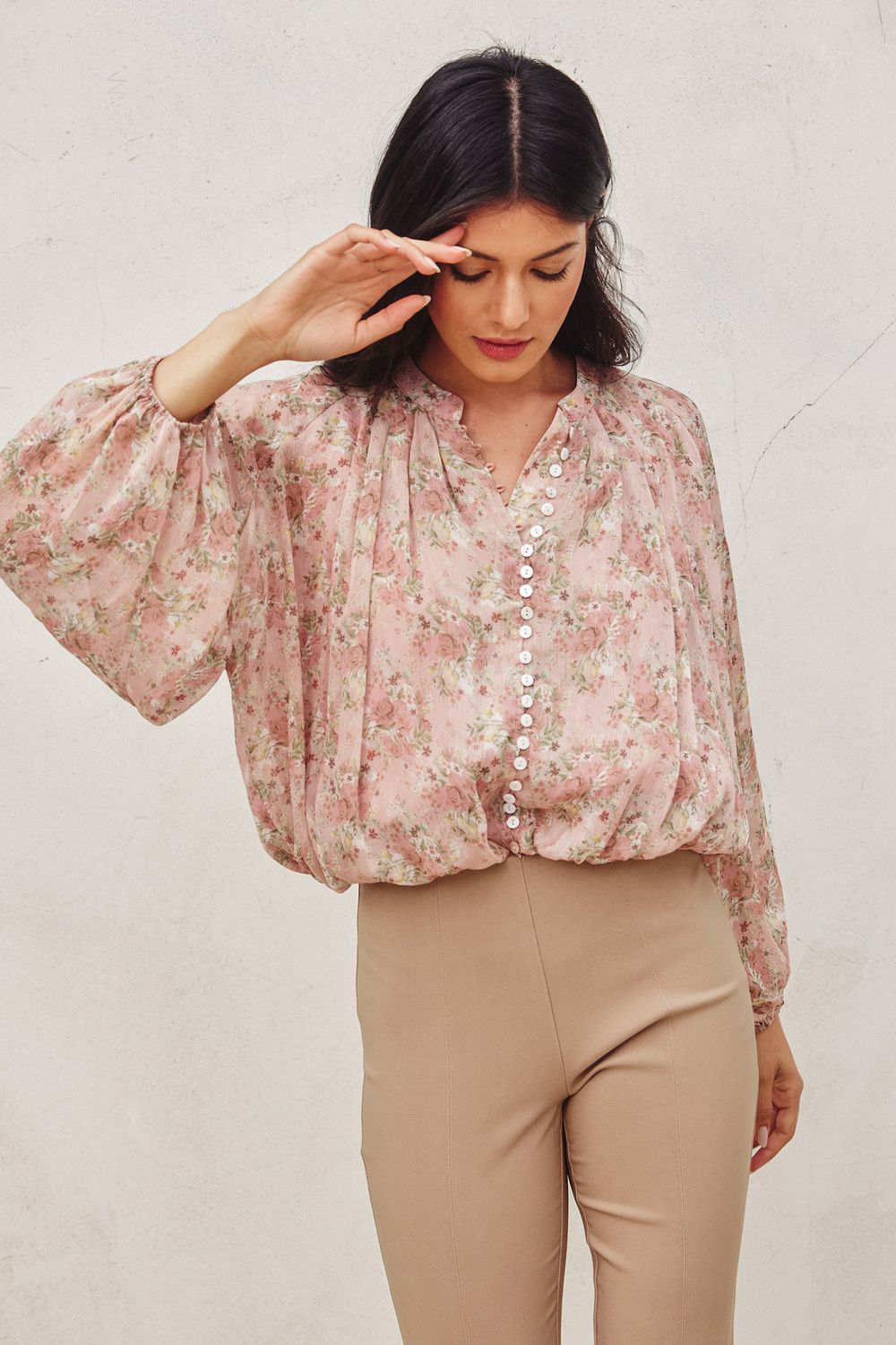 Just Because Shirred Top