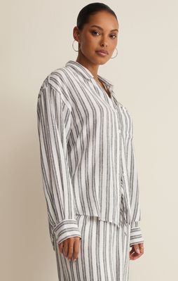 The Perfect Striped Button Up Top