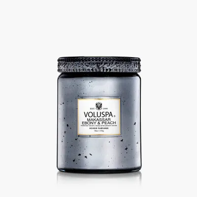 Makassar Ebony &amp; Peach Large Jar Candle