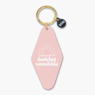 I Am A Ray of Fucking Sunshine Keychain