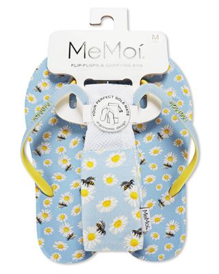 Women's Daisy &amp; Bees Flip Flops &amp; Mesh Bag Set
