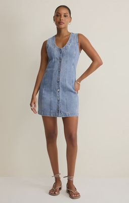 Jolie Denim Seamed Mini Dress