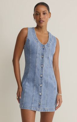 Jolie Denim Seamed Mini Dress