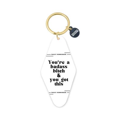 Printed Keychain You're a Badass