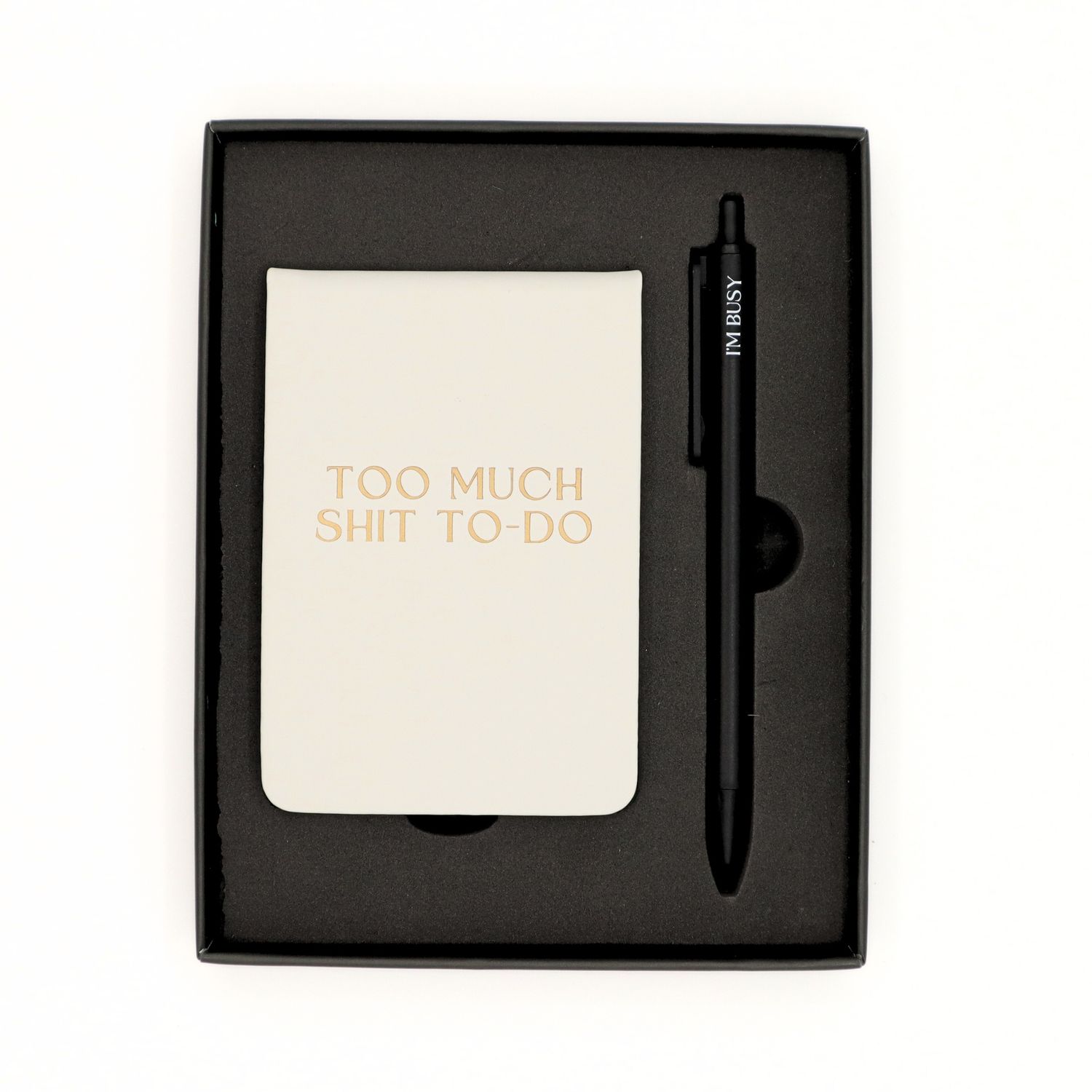 Pocket Journal &amp; Pen Box Set Too Much Shit To Do