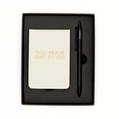 Pocket Journal &amp; Pen Box Set Too Much Shit To Do