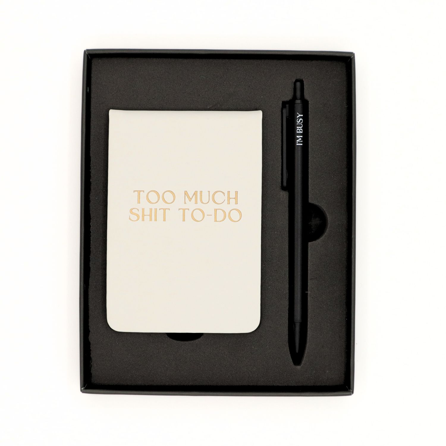 Pocket Journal &amp; Pen Box Set Too Much Shit To Do