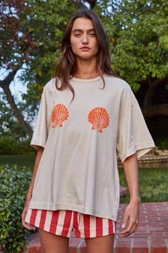 Sun Kissed Shell Tee, Size: Small