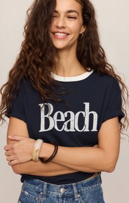 Beach Contrast Boyfriend Tee