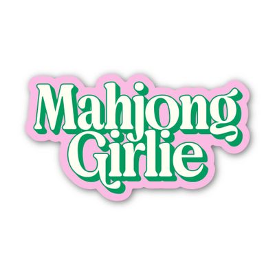 Mahjong Girlie Text Mahjong Sticker