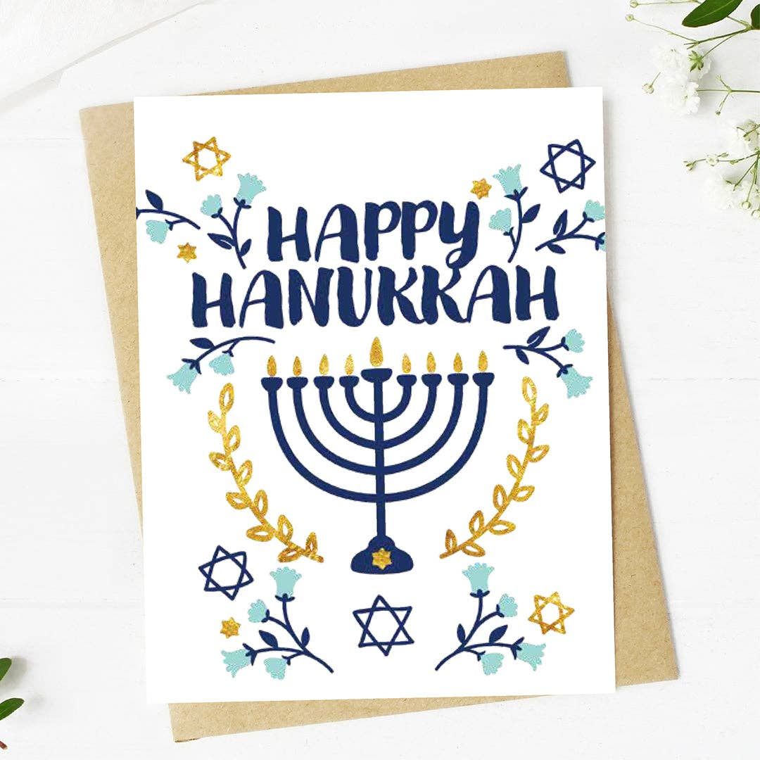 "Happy Hanukkah" Star Card