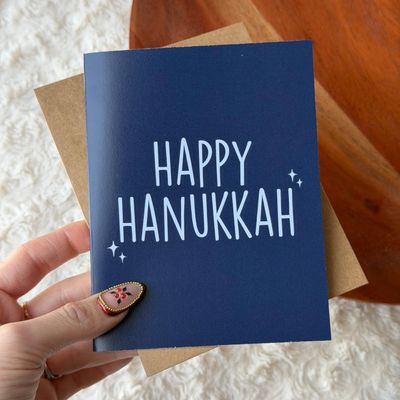 Happy Hanukkah Text Greeting Card
