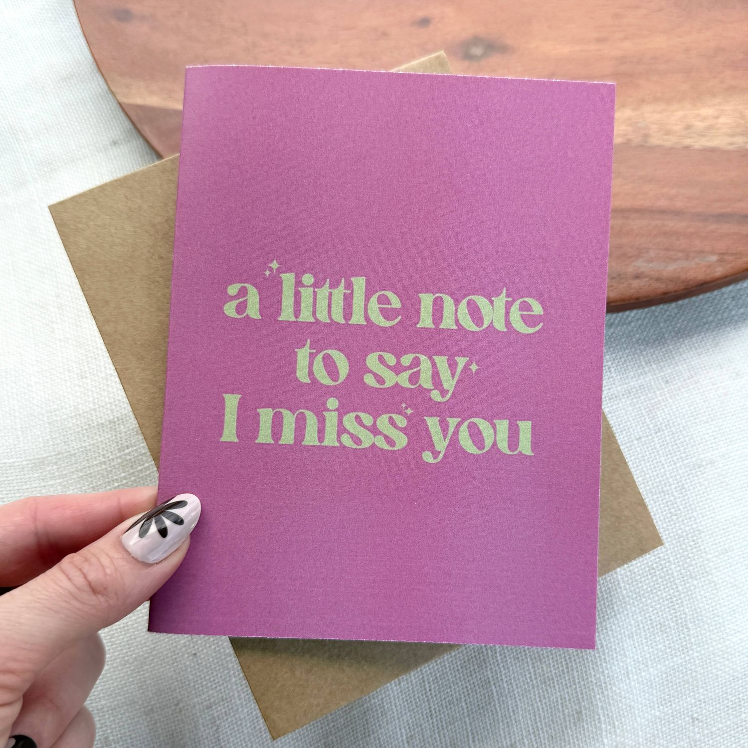 "A little note to say I miss you" Card