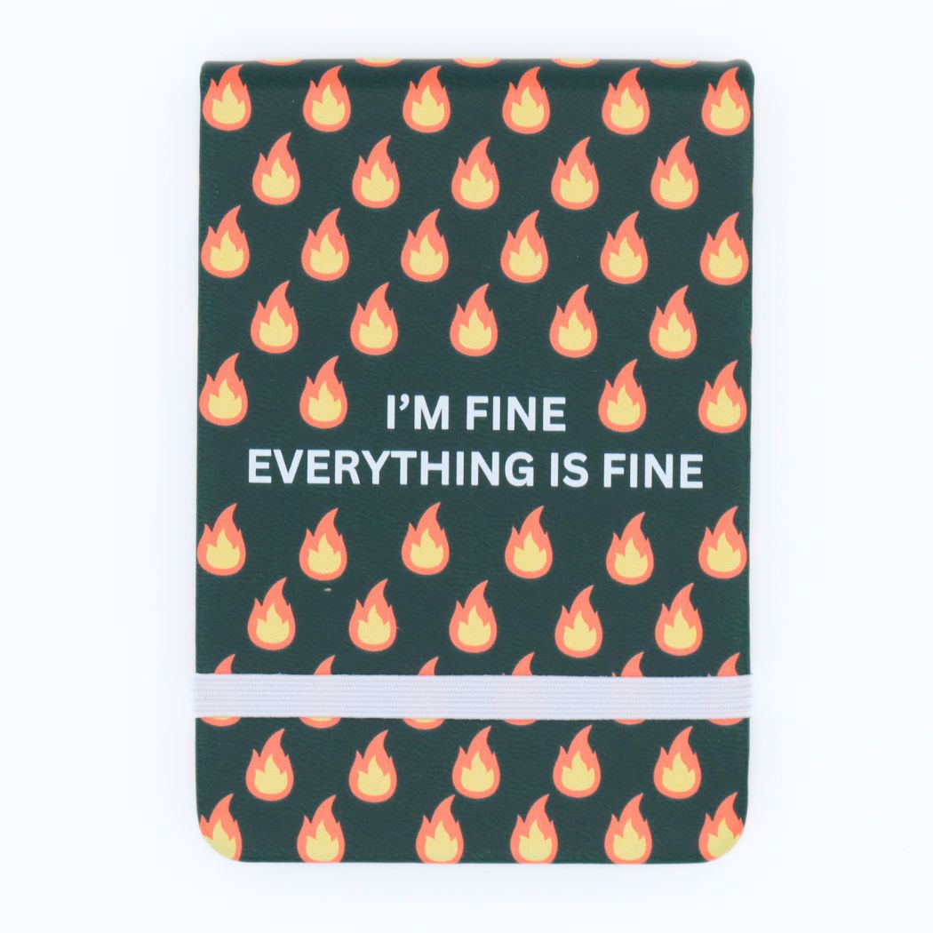Leatherette Pocket Journal I'm Fine Everything is Fine