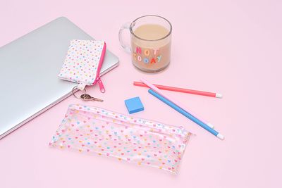 Tiny Hearts Vinyl Pixie Pouch