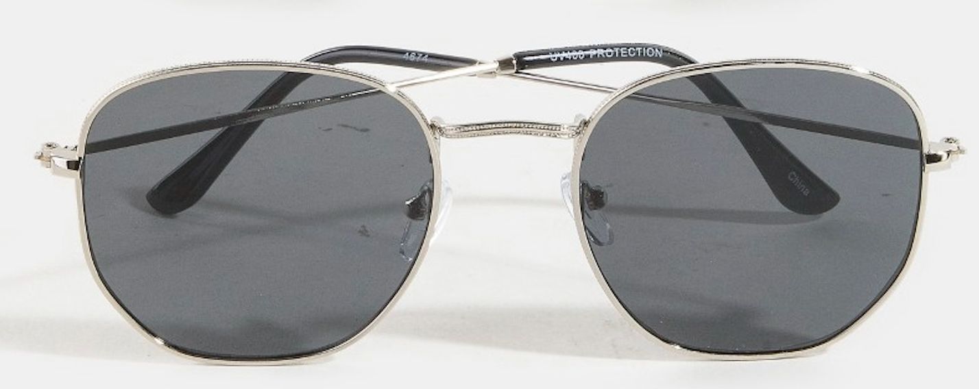 Aviator Frame Sunglasses, Color: Silver