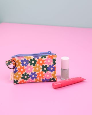 Patterned Penny Key Ring Bold Floral