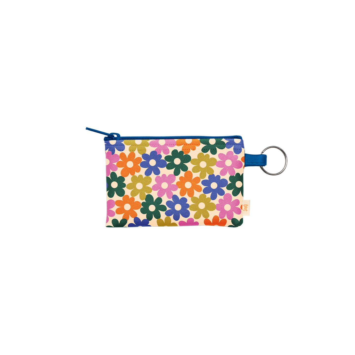 Patterned Penny Key Ring Bold Floral, Style: Bold Floral