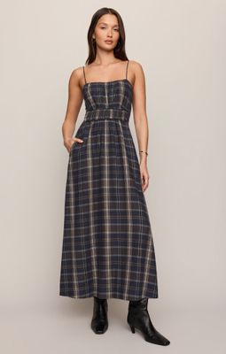 Evermore Plaid Midi Dress