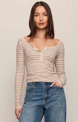 Andie Striped Henley Top